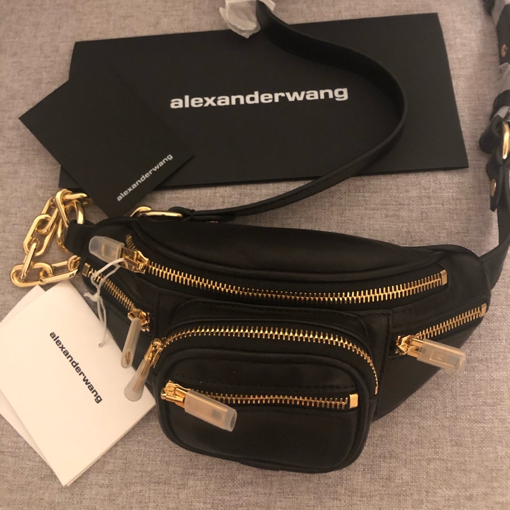 NWT Alexander Wang Attica Mini Gold Fanny Pack